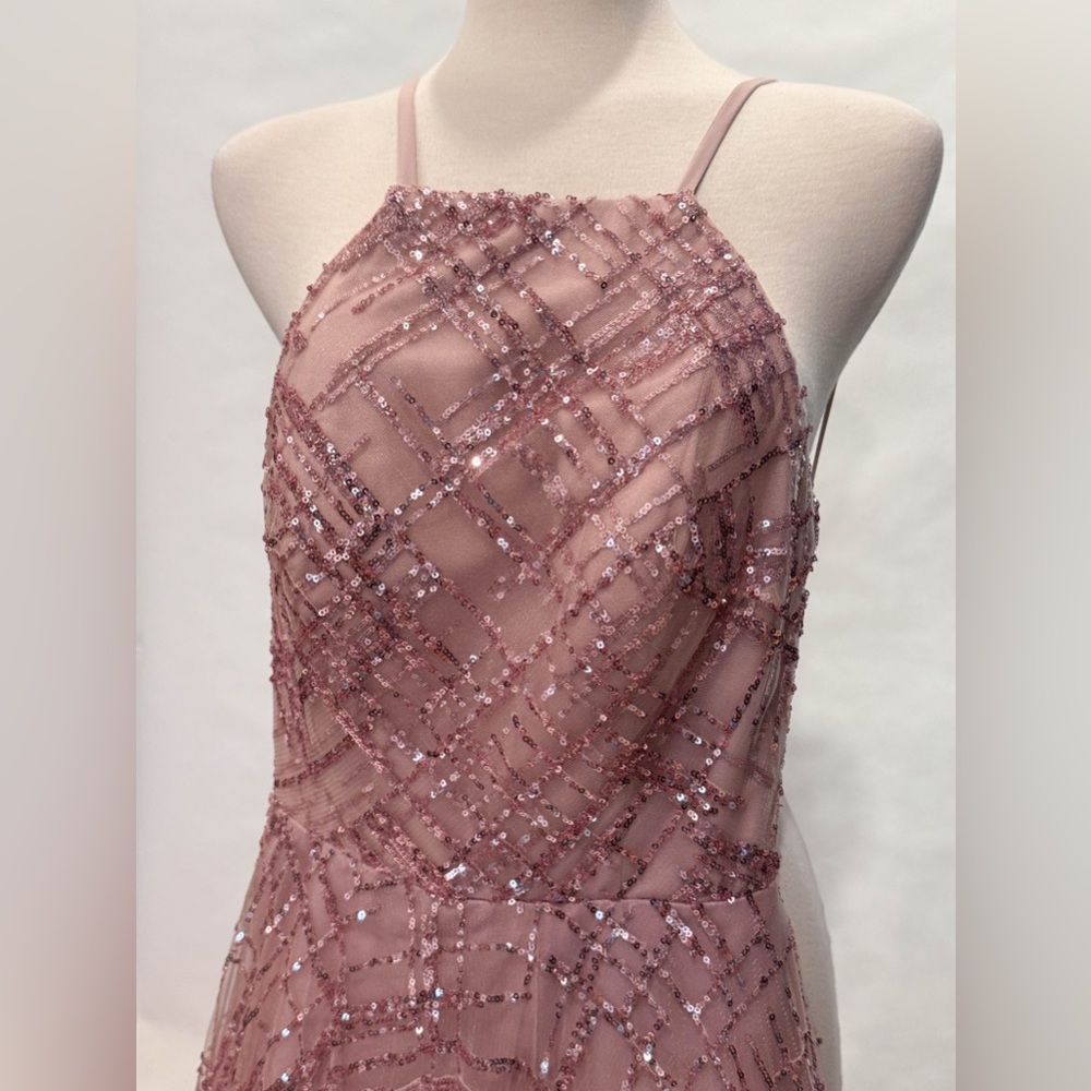 La Femme Sparkling Pink Prom Dress - Picture 2 of 6